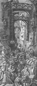 Die Flut des Geschäfts in der Stadt