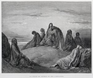Die Töchter von Jephta, Illustration aus der Dore-Bibel