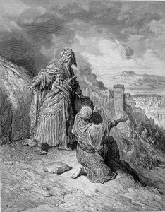 Der letzte der arabischen Könige verließ Granada nach seiner Belagerung durch die Katholiken im Jahr 1492. Gravur von Gustave Doré