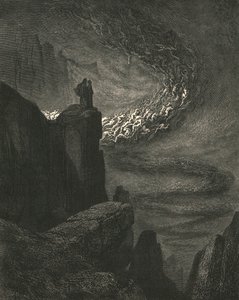 Der stürmische Hauch der Hölle treibt die Geister mit rastloser Wut voran, ca. 1890 von Gustave Dore