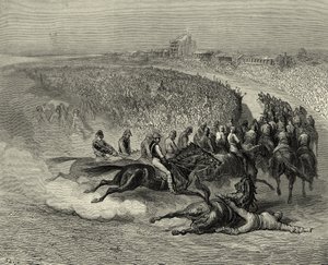 Viktorianisches Derby an der Tattenham-Kurve von Gustave Dore