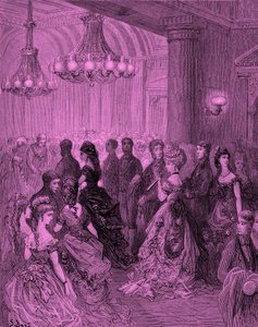 Viktorianischer Ball im Mansion House, London, Gravur von Gustave Doré