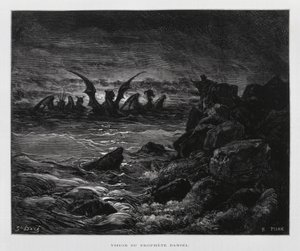 Vision des Propheten Daniel, Illustration aus der Dore-Bibel von Gustave Dore