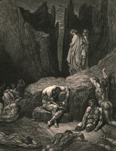 Warum heftest du deinen Blick noch unten auf die verstümmelten und elenden Schatten, ca. 1890 von Gustave Dore