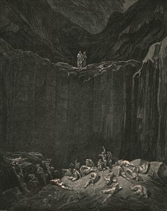 ...allumfassende Gerechtigkeit, verurteilt die Fälscher zur Strafe, ca. 1890 von Gustave Dore