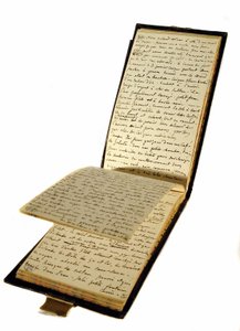 Reisebuch von Gustave Flaubert (1821-1880), französischer Schriftsteller, historische Bibliothek