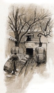 Eingang zum Keller der Lagerhäuser von Bercy, Paris von Gustave Fraipont