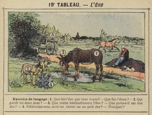 Der Esel (Farblithografie)