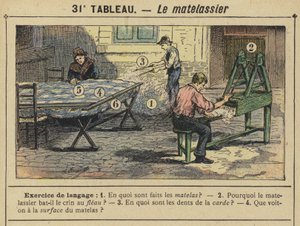 Der Matratzenmacher (Farblithografie)