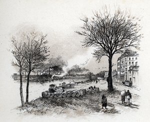 Ansicht von Ivry sur Seine (Ivry-sur-Seine) Zeichnung von Gustave Fraipont (1849-1923) aus Saint-Juirs von Gustave Fraipont
