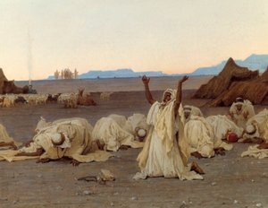 Abendgebet in der Sahara (Detail des Tuareg-Lagers)