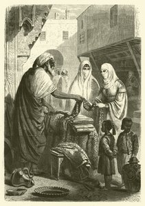 Basar in Mogador, Marokko von Gustave Janet