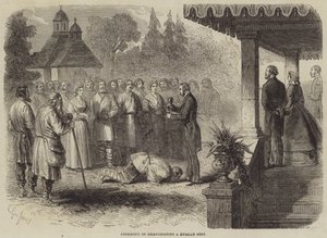 Zeremonie der Befreiung eines russischen Leibeigenen