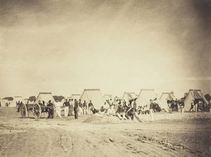 Artillerielager, Camp de Châlons, 1857 von Gustave Le Gray