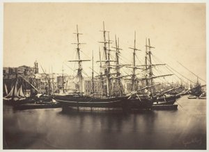 Schiffe im Hafen von Sète von Gustave Le Gray