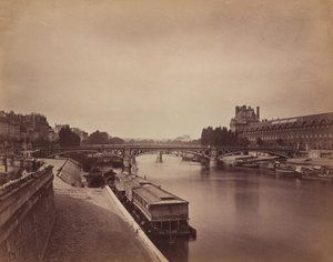 Die Pont du Carrousel, Paris: Blick nach Westen von der Pont des Arts