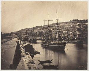 Der Hafen und die Stadt Sète-Mittelmeer (Port et Ville de Sète-Méditerranée) von Gustave Le Gray