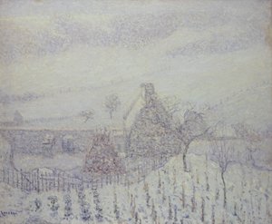 Schneesturm in Hedouville von Gustave Loiseau