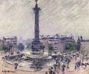 Paris, Place de la Bastille von Gustave Loiseau