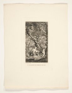 Der Dorfbewohner, der sein Kalb sucht von Gustave Marie Greux