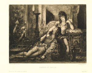 Samson und Delilah, Heliographie von Gustave Moreau