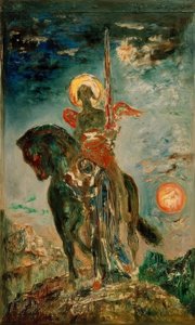 Die Parze und der Engel des Todes von Gustave Moreau