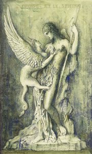Ödipus und die Sphinx von Gustave Moreau