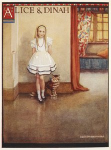 Alice und Dinah, die getigerte Katze