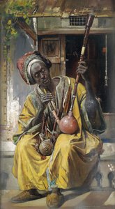 Der Wasserpfeifenraucher, 1903 von Gyula Tornai
