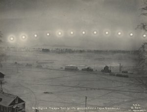 Sonnenzyklus aufgenommen am 21. Dezember 17. Blick nach Süden vom Gov. Hill von H.G. Kaiser