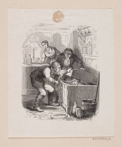 Illustration zu "Lille Claus og store Claus" in H.C. Andersen, "Eventyr og Historier", Band 1 von H.P. Hansen
