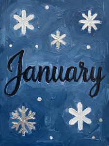 Januar Winterschneeflocken