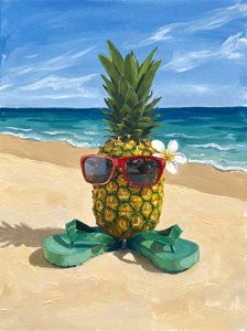 Tropischer Ananas-Strandtag von HUGO