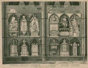 Westseite der Poets Corner, Westminster Abbey, London