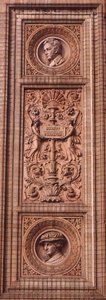 Detail der Fassade der Hamburger Kunsthalle von H. v. d. Schirrmacher G. T. and Erbe A. Hude