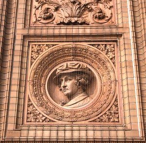 Detail der Fassade der Hamburger Kunsthalle