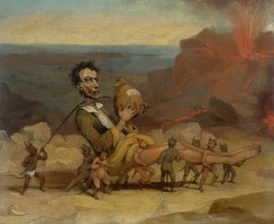 Eine Karikatur von Edward Bulwer Lytton (1803-1873) von Hablot Knight Browne
