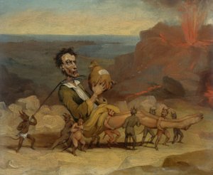 Karikatur von Edward Bulwer Lytton (1803-1873) von Hablot Knight Browne