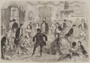 Ein Weihnachtstanz in einem Landhaus von Hablot Knight Browne