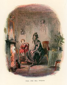 Illustration für Dombey und Sohn von Hablot Knight Browne