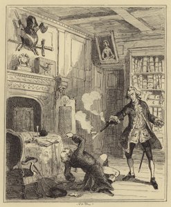 Lord Ferrers erschießt seinen Verwalter von Hablot Knight Browne