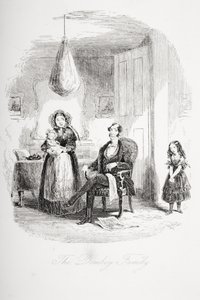 Die Familie Dombey, Illustration aus Dombey und Sohn von Charles Dickens (1812-70) erstmals veröffentlicht 1848 von Hablot Knight Browne