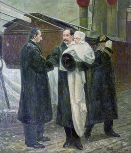 König Haakon auf norwegischem Boden im Jahr 1905