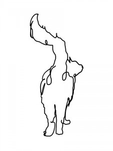 Neugierige Katze Linienkunst