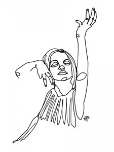 Elegante Linienkunst Frau
