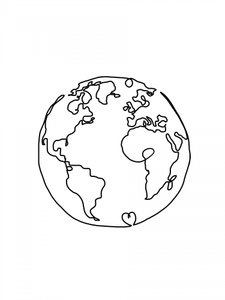 Globales Herz Umriss