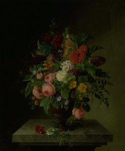 Eine Vase mit Blumen