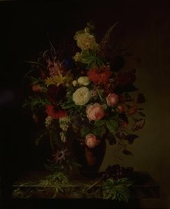 Eine Vase mit Blumen