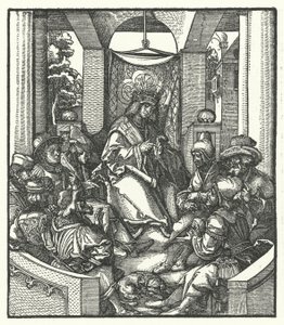 König Ludwig XI. von Frankreich verhandelt mit flämischen Rebellen von Hans (after) Burgkmair