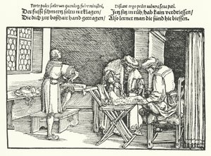 Beingeschwüre oder Wunden von Hans (after) Burgkmair